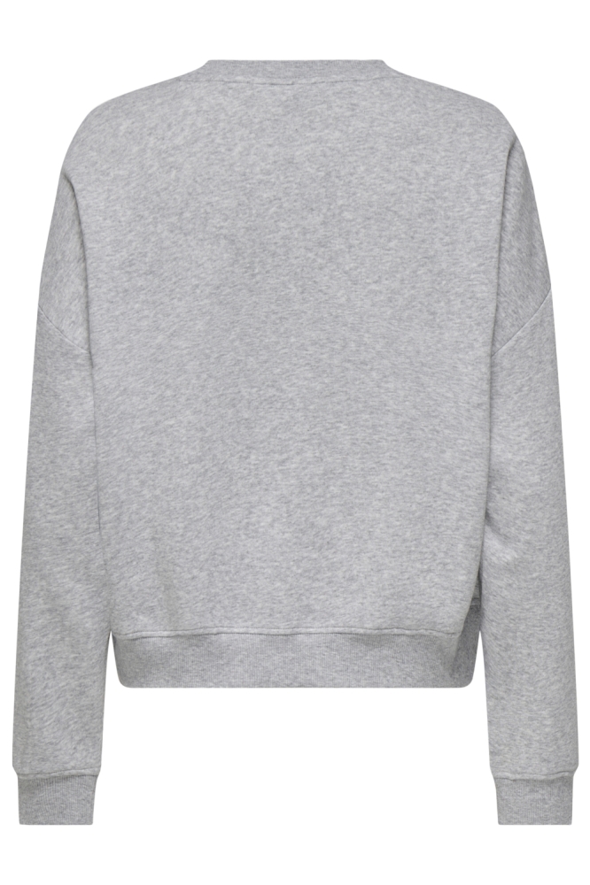ONLSWEAT LIFE L/S CREW O.SIZE STATE 15254183 Light Grey Mela/NUMBER ONE